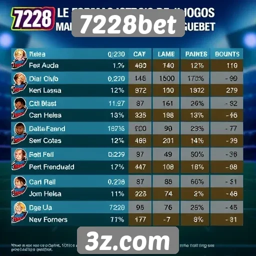 7228bet | Estatísticas de jogos mais populares na 7228bet